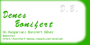 denes bonifert business card
