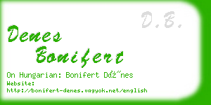 denes bonifert business card